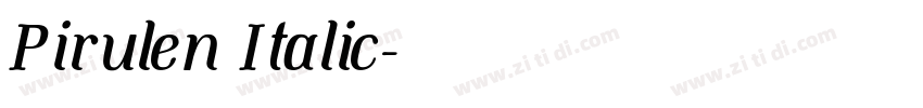 Pirulen Italic字体转换 Pirulen Italic字体转换